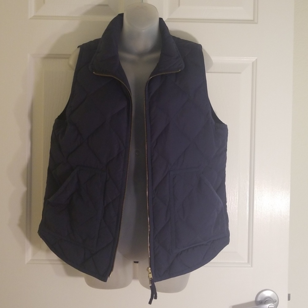 J. CREW factory navy puffer vest